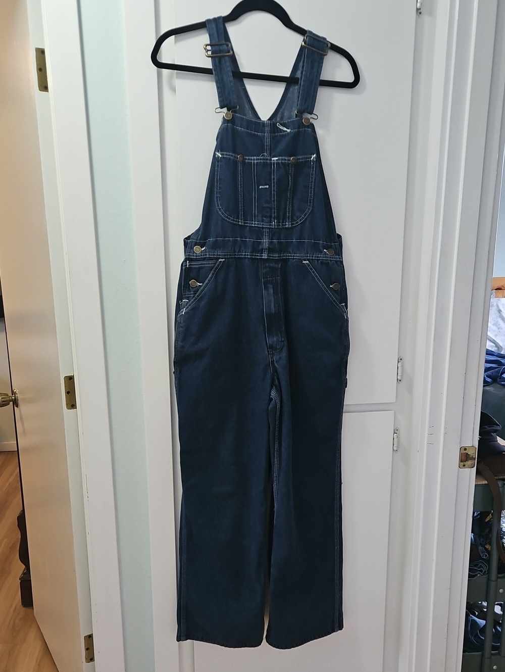Classic Dark Blue Women's Denim Overalls